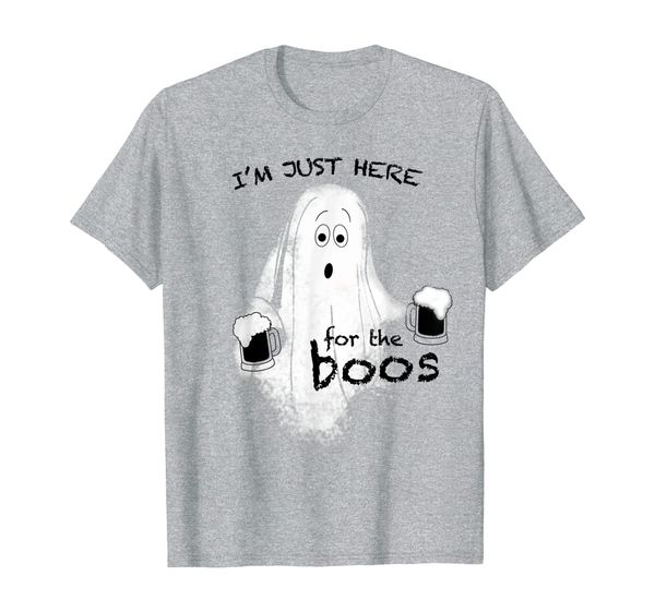 

funny ghost im here for the booz beer tee t-shirt, White;black