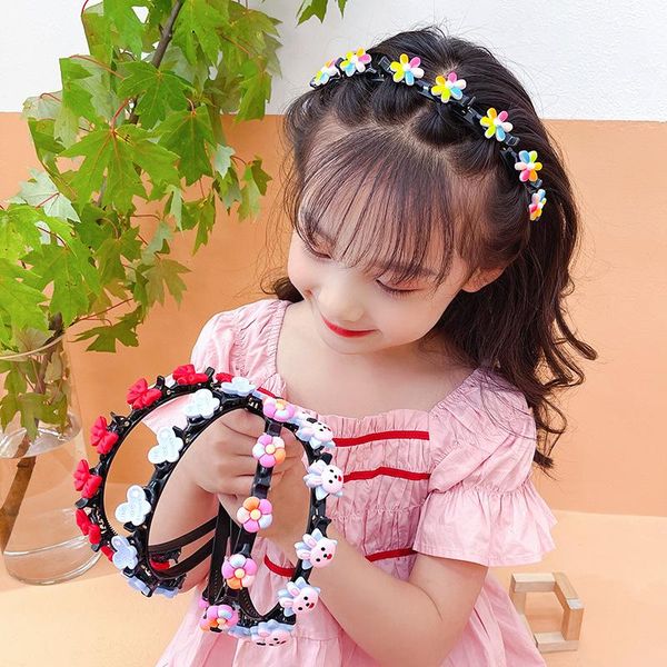 

hair accessories 2021 fashion cartoon flower animal fruits bangs clip headband for women girl headwear, Slivery;white