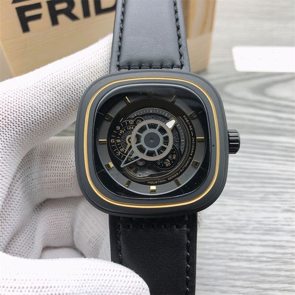 

wristwatches designer watches luxury mens watches automatic watch fine steel 45mm waterproof mechanical man watch p2b-02, Slivery;brown