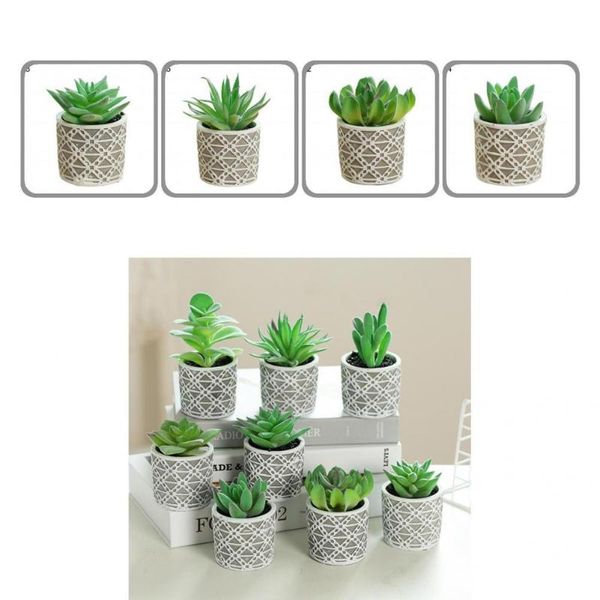 

decorative flowers & wreaths aesthetic 1 set beautiful simulation succulent plants plastic fake realistic for garden