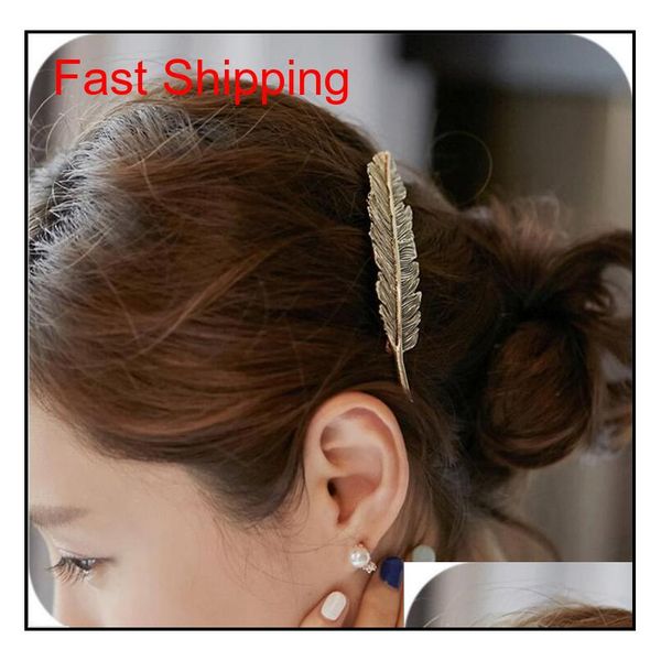 

feather hairpin korean version of the leaves retro ornaments hair or jllwnc comb2010, Black;brown