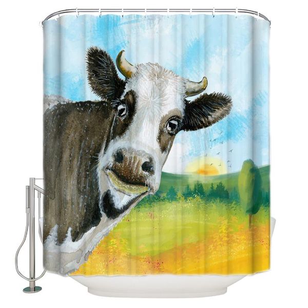 

shower curtains farm cow animal curtain waterproof polyester bath