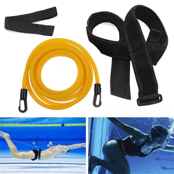 

resistance bands adjustable swim training belt elastic swimming safety rope equipment