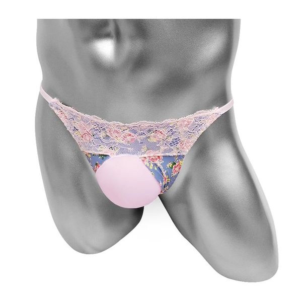 

underpants lace bulge pouch panties lingerie men u convex briefs underwear floral vintage bikini softy fashion male, Black;white