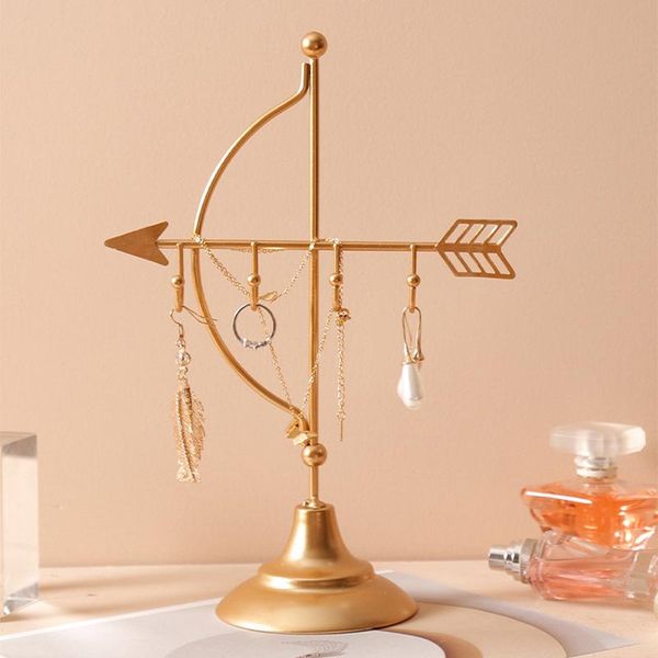 

other home decor nordic iron arrow jewelry storage rack ornament european cupid metal ornaments earrings necklace display stand