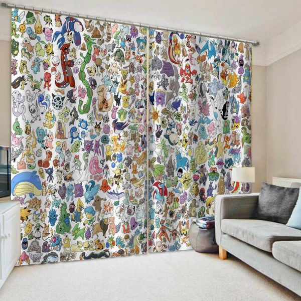 

curtain & drapes bedroom living room windproof thickening blackout cartoon kids