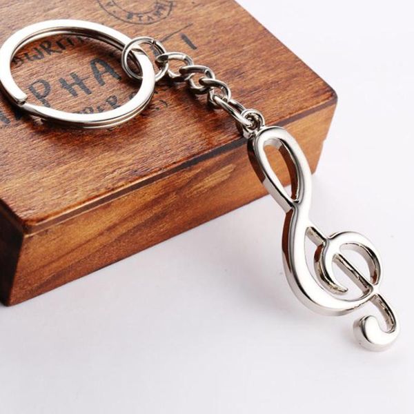 

keychains 3d music note musical key ring chain keychain for women and men lovely, Silver