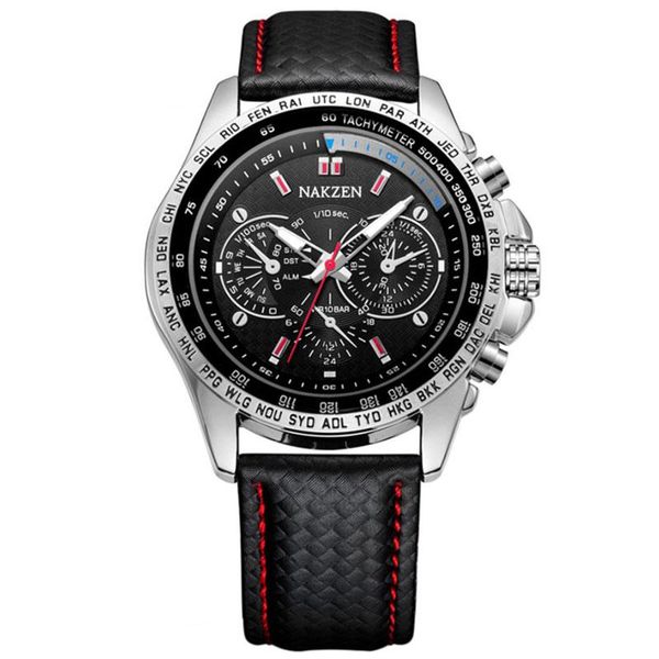 

wristwatches fashion brand sports men's watch retro large dial luminous waterproof quartz leather men wrist relogio masculino, Slivery;brown