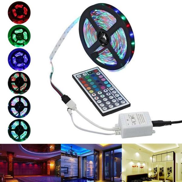 

interior&external lights led strip light 10m 3528 smd rgb 600 multicolor string tape key ir remote control for party deco