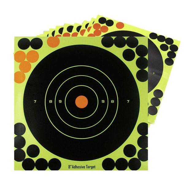 

10x adhesive targets 8" splatter glow sgun and paper target