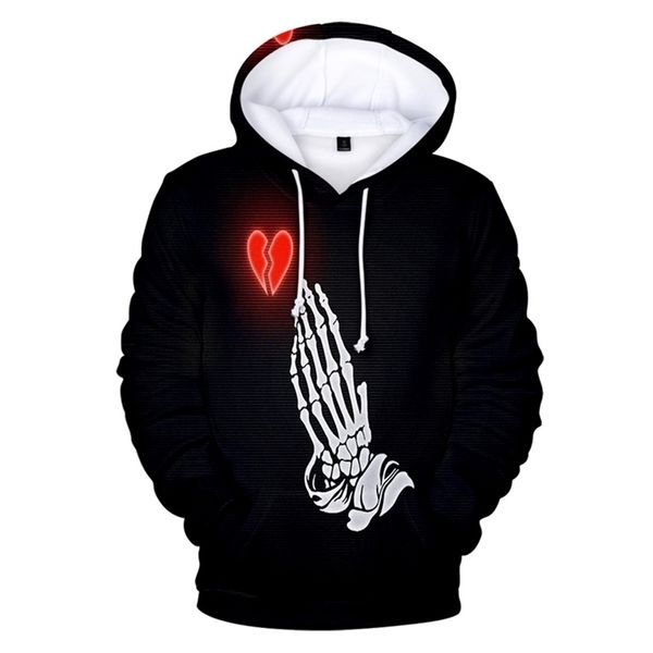 

dp juice wrld 3d oversize hoodies men women popular hoodie juice wrld 3d print hoodie hip hop pullovers streetwear 201020, Black