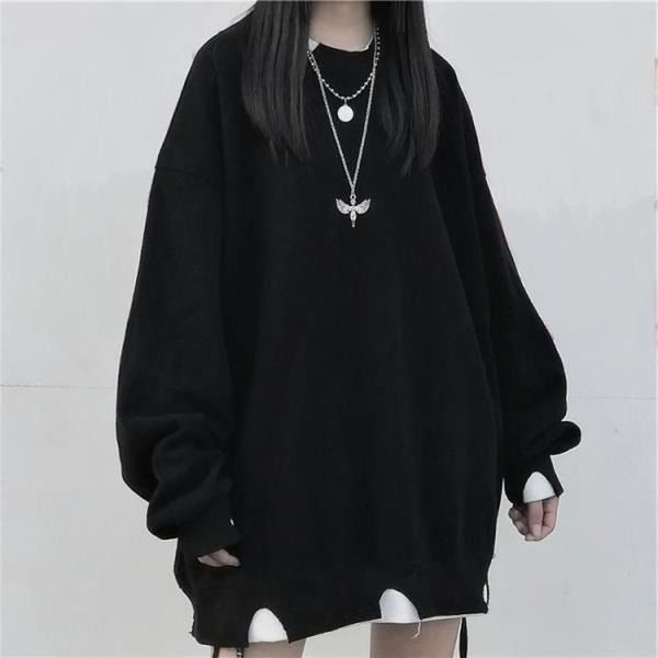 

women's jackets deep feminine gothic sweatshirt winter fashion plus velvet woman's long korean sleeve size 3sf2, Black;brown