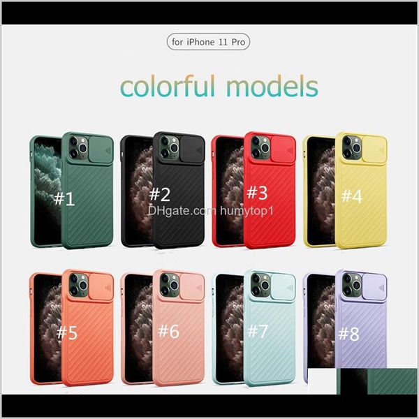 

slider camera privacy protection phone case iphone 11 pro xs max x xr 6 6s 7 8 plus shockproof soft silicone cover coque funda jrzeb rewfl