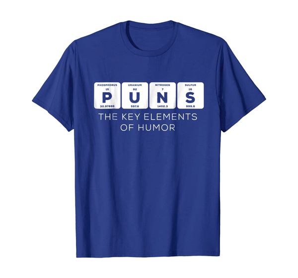 

Funny Periodic Table Tshirt - The Key Elements of Humor, Mainly pictures