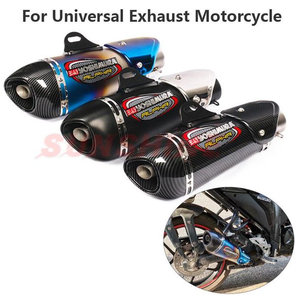 

exhaust pipe echappement scarico moto motorcycle db killer 51mm universal escape pitbike for gsxr1000 650 k7 k8 z1000 ninja 400 r77