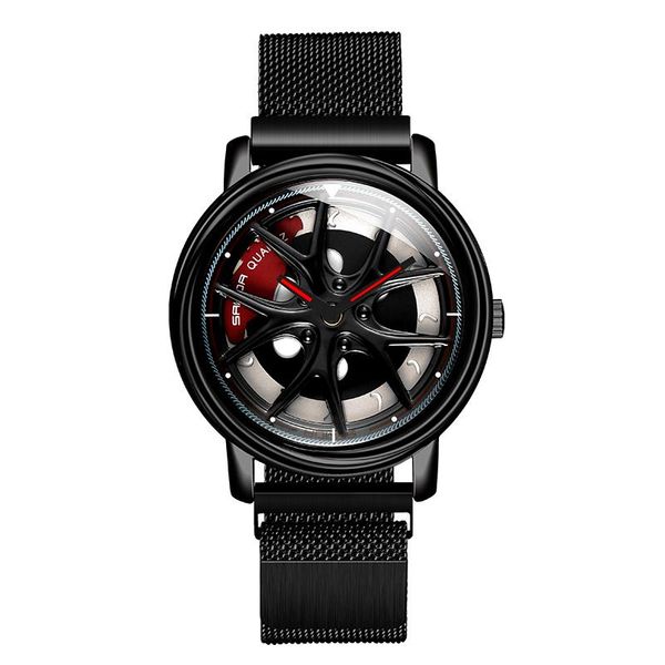 

wristwatches cool hollow watch men rotating dial creative men's watches magnet clasp quartz wristwatch male clock gifts relogio masculi, Slivery;brown