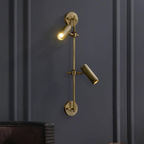 

wall lamps copper led lights with on both sides of the double head bedside retro industrial style living room