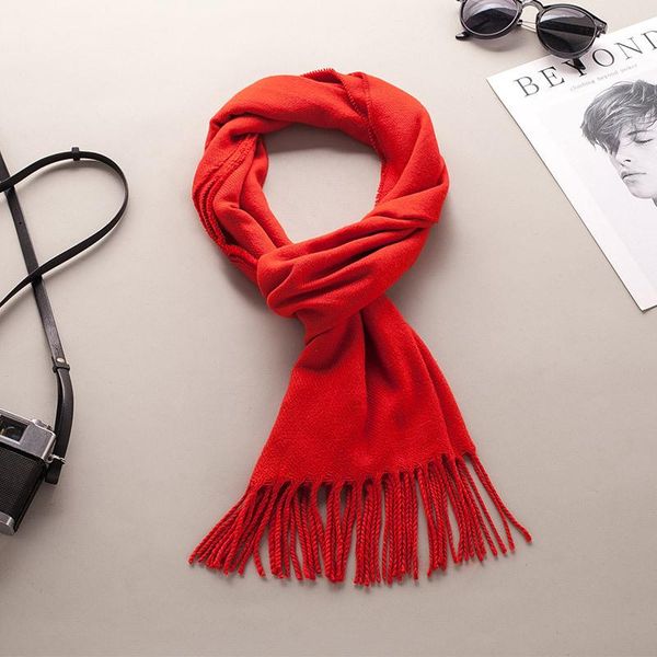 

scarves kenshelley thicken custom knitted scarf luxury classic cashmere women and men winter warm tassel shawl, Blue;gray