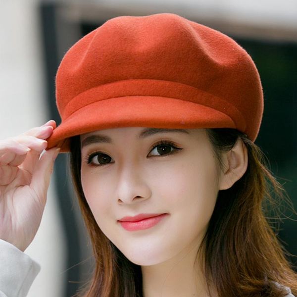 

stingy brim hats winter autumn woolen women men ladies fedoras beret jazz hat european american round caps bowler feminino gorra, Blue;gray