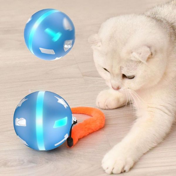 

cat toys benl supplies smart companion ball interactive irregular scrolling funny toy with led light for