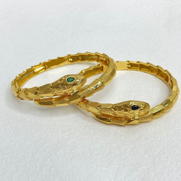 

bangle fashion trend brass smart snake bracelet personality hand jewelry, Black