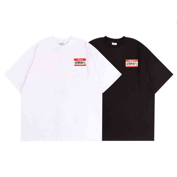 

men's t-shirts meichao vtm events wittemen loose casual hip hop t graffiti letter print short sleeve t-shirt men and women 65vo, White;black