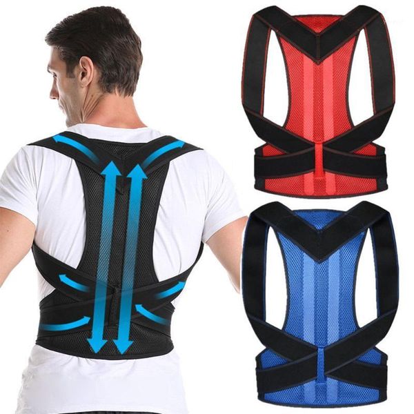 

back support adjustable posture corrector humpback correction belt improve pain provide lumbar support1, Black;blue