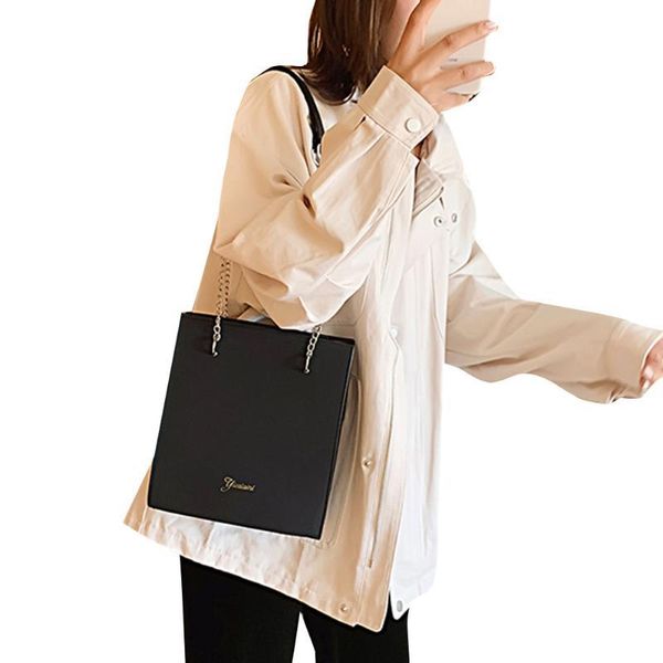 

women fashionable daily chain bag ladies traveling large shoulder capacity handbag wear stylish shopping wear-resistant for xxecu