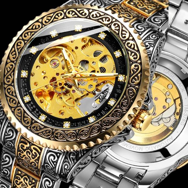 

wristwatches men's watch luxury designer brand fashion skeleton face waterproof automatic mechanical watches men male clock relogio mas, Slivery;brown