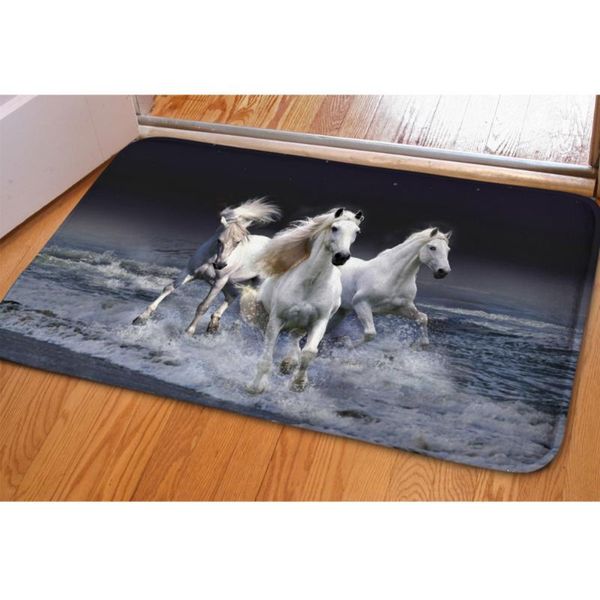 

carpets hugsidea 3d cool animal horse wolf pattern outdoor welcome entrance doormat&rugs fashion floor for kids bedroom home