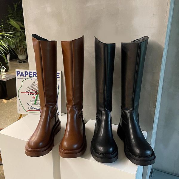 

boots med heel women's rubber shoes rain clogs platform basic pu hoof, Black