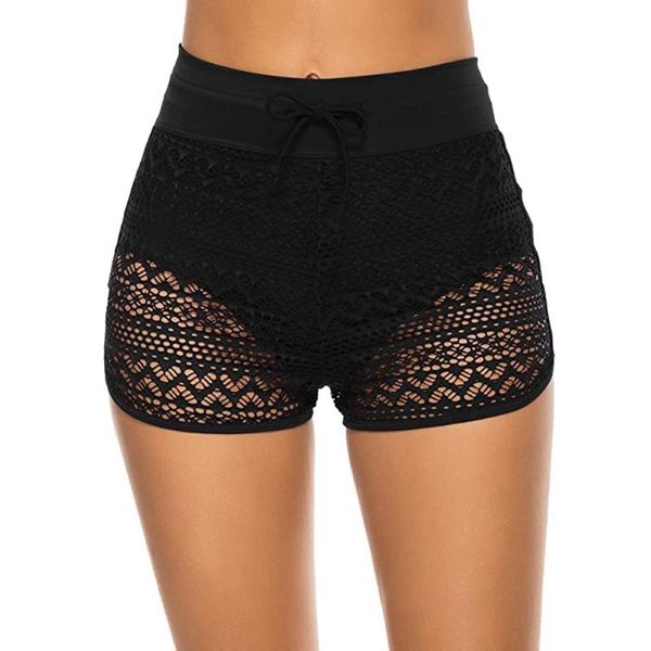 

lace mesh bikini thong swimwear women bottoms solid color bikini t-back brazilian swim short swimming panties #t1g