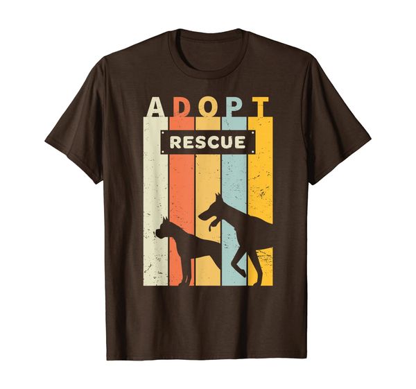 

Adopt And Rescue A Dog Vintage Gift Tee For Dog Lovers T-Shirt, Mainly pictures