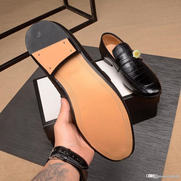 

l5 brand mens shoe 21ss autumn flat dress shoes shoes mixed color luxury mens loafers party wedding office shoes male footwear 33, Black