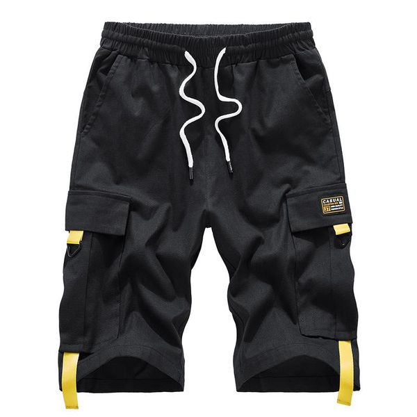 

shorts large size 2021 summer streetwear male bermuda cargo side pockets plus size 7xl 8xl 9xl knee length men's cotton shorts #, White;black