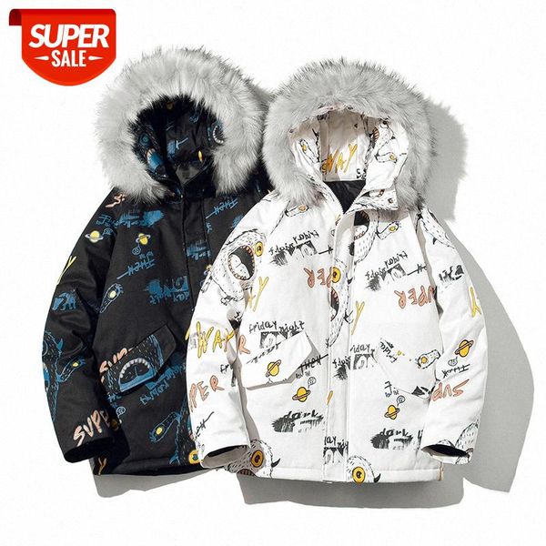 

cotton men's jacket trend green parker padded short thick #al8m, Black;brown