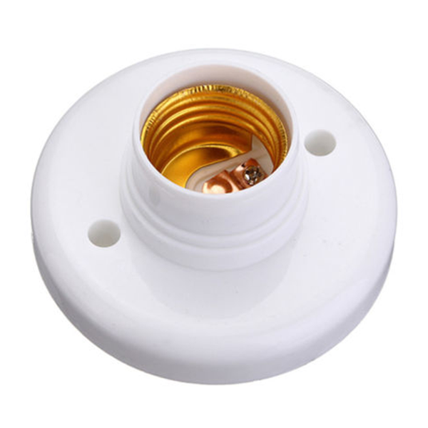 

lamp holders & bases es e27 edison screw cap socket white ceiling light bulb fixing base stand holder