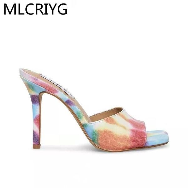 

sandals fashion women 2021 summer outside high heels platform open toe stiletto ladies slides party shoes, Black