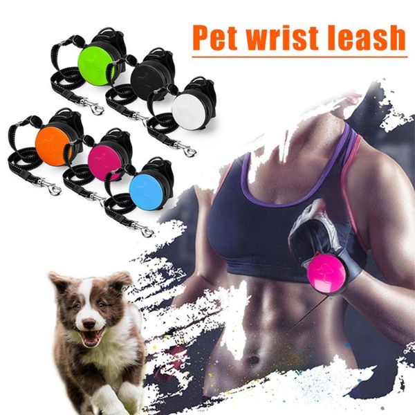 

dog collars & leashes est hands-retractable leash wrist belt strap for dogs cat
