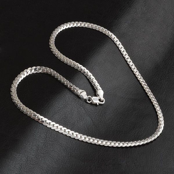 Colares de pingente verão 925 prata esterlina moda jóias finas masculinas 5mm 20 pés 50 cm cristal de Swarovskis Necklace245d