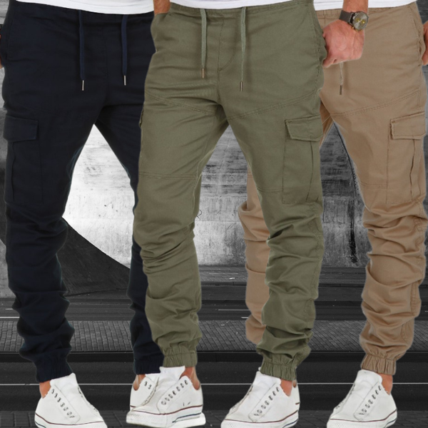

cargo pants men elastic multiple pocket military male trousers casual outdoor joggers pant joggers trousers fashion men pants, Black