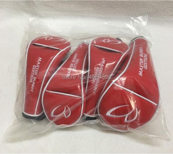 

club heads 2021 4pcs/set pg golf head cover pu leather master be driver woods headcover set 3 colors