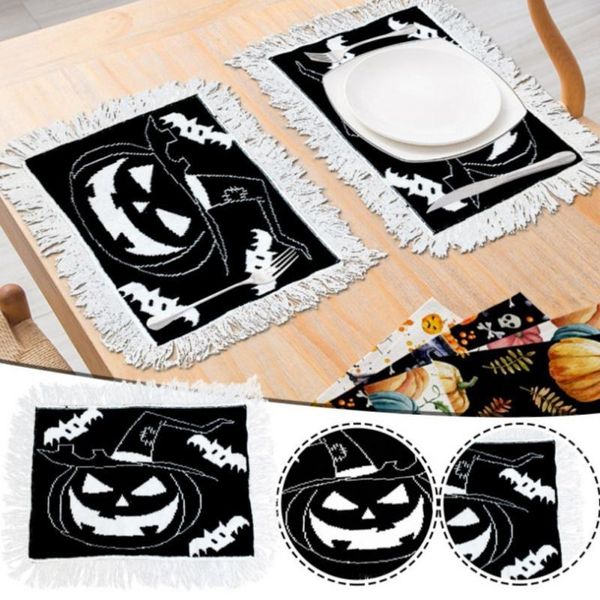 

mats & pads halloween pumpkin placemat holiday cup dish tea mug table place mat cloth wedding christmas kitchen decoration