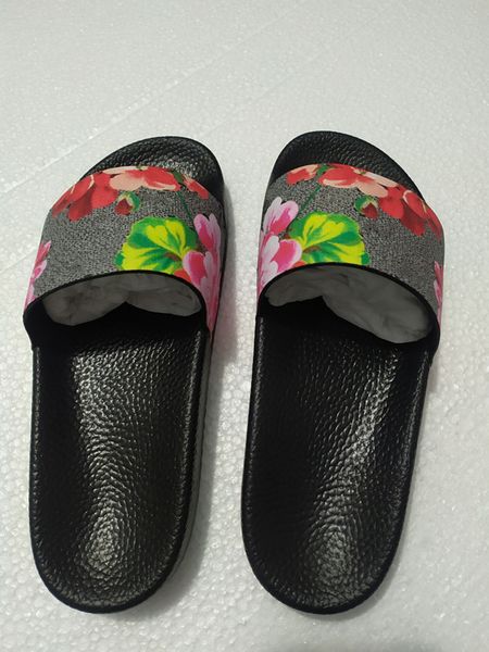 

classic women shoes slide summer fashion wide flat slippery sandals slipper flip flop size 35-45 flower box yw yw, Black