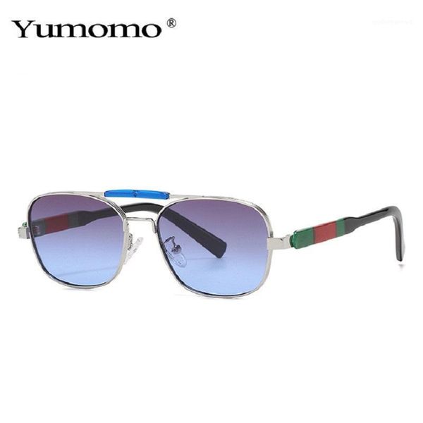 

square gradient sunglasses men brand designer vintage shades retro alloy full frame sun glasses uv400 driving women, White;black