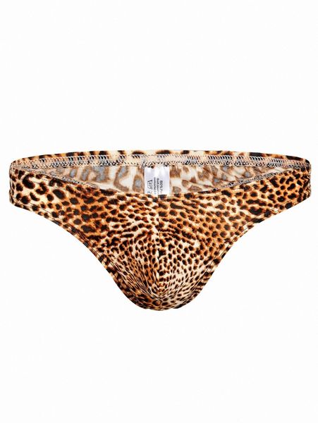 

men leopard brief 89vn#, Black;brown