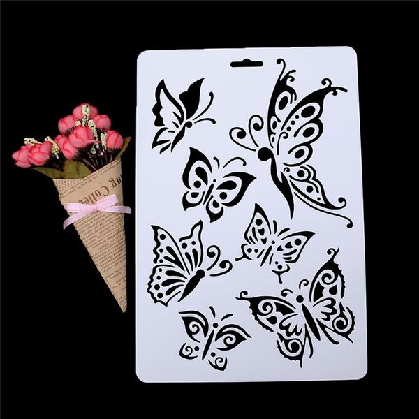 

gift wrap layering stencils scrapbooking drawing painting template paper diy mould