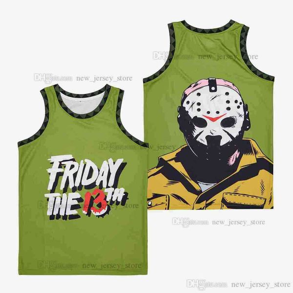 

college basketball wears movie friday the 13th jason voorhees basketball jersey custom diy design stitched college basketball jerseys, Black