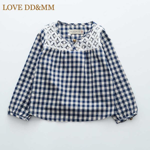 

love dd&mm girls clothing spring paragraph girls fashion leisure lace shoulder lattice doll shirt 210715, White;black