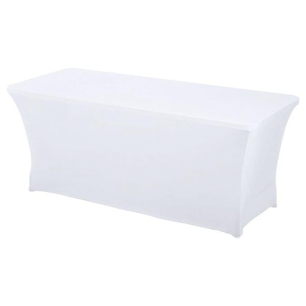 

table cloth stretch lycra spandex tablecloth cover for wedding party banquet white 4ft